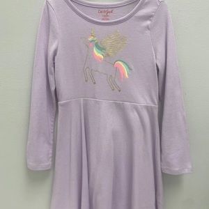 CAT AND JACK VIOLET UNICORN DRESS